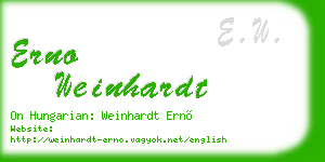 erno weinhardt business card